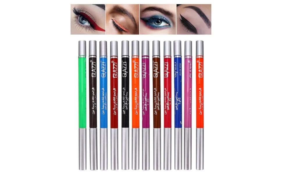 Outanaya 12 Pcs 1 Set Shadow Set Long-lasting Eye Liners Eyeliner Stickers Colorful Paste - product information 6