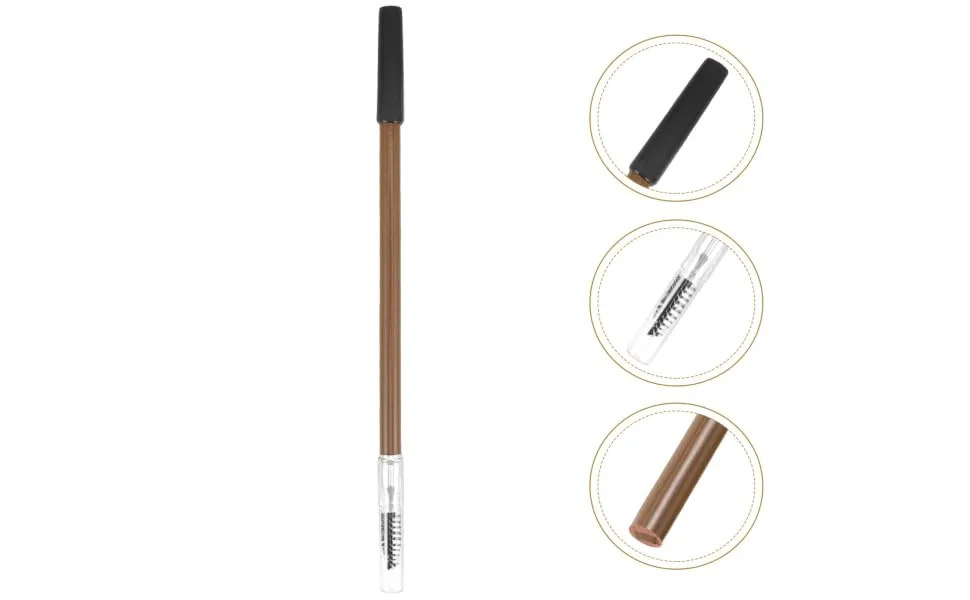Gogogmee Pencil Brow Pen Shaper Pencil Brow Pencil for Makeup Coffee Wooden 1 count (Pack of 1) Coffee - product information 6