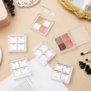 Gogogmee 6 Pcs Eye Shadow Empty Boxes Clear Eyeshadow Pans Eyeshadow Palette Transparent - product information 6