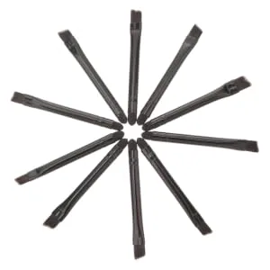 Gogogmee 10 Pcs Eye Shadow Brush Cosmetic Makeup Applicator Lip Applicator Brow Brush Stainless Steel Black - product information 3