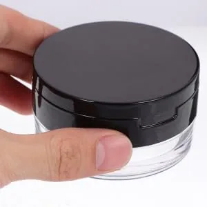 Outanaya Powder Case with Mirror Toiletry Case Puff Case Make up Powder Containers Blusher Loose Powder - product information 5