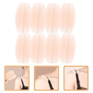 Gatuida 8pcs Pads Invisible Bra Straps Grips Push up Board Clear Bra Hooks - product information 5