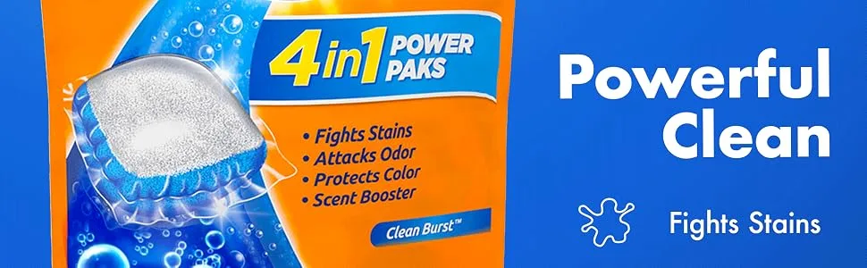 Arm & Hammer 4-in-1 Laundry Detergent Power Paks, 58 Count 58 Count (Pack of 1) - product information 3