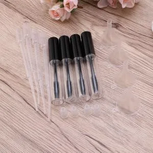 Outanaya 12 Pcs Empty Eyelash Tube Empty Mascara Tube and Wand Eyeliner Bottle Empty Mascara Bottle Black Lid - product information 2