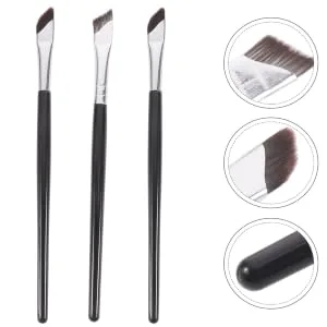 FOYTOKI 3pcs Set Eye Brush Eyeliner Tool Applicator Eyeshadow Brush Angled Makeup Brush Concealer Brush Wood - product information 2