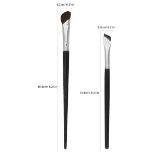 FOYTOKI 4 Pcs Contour Brush Angled Makeup Brush Eye Makeup Eyeliner Applicator Tool Brow Horse Hair - product information 2
