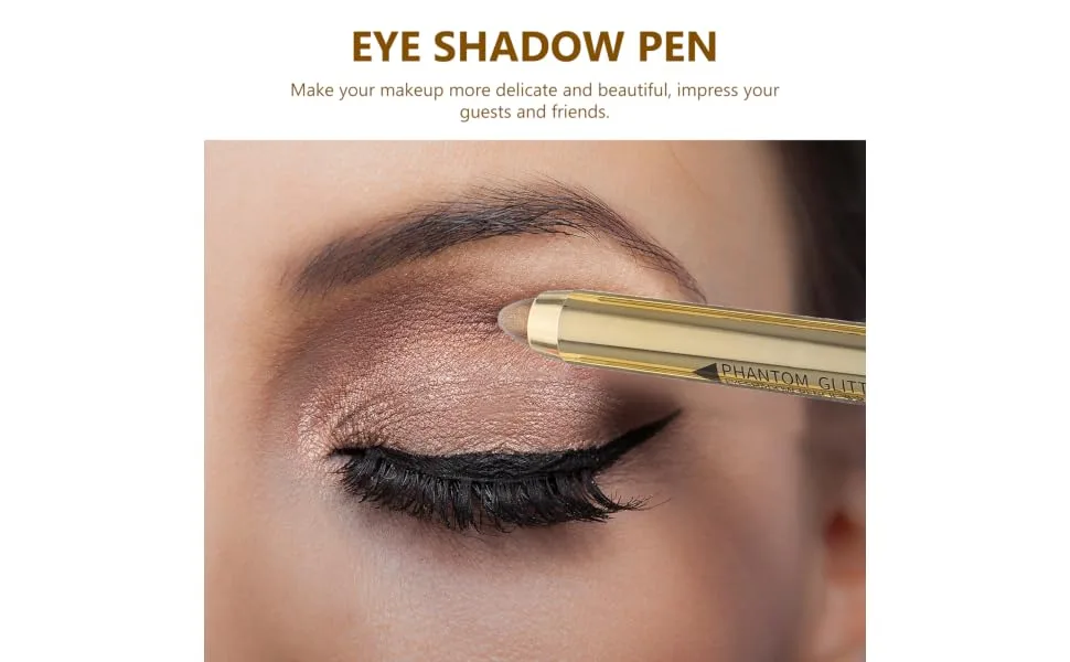 Gogogmee 4pcs Highlighter Eyeshadow Pencil Eye Makeup Tools Neutral Eyeshadow Glitter Crayons Plastic - product information 2