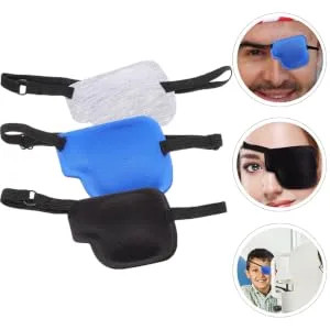 ORFOFE 6 Pcs Single Eye Mask Small Eye Protector Adjustable Eye Cover Lazy Eye Glasses Eye Patch Polyester - product information 1