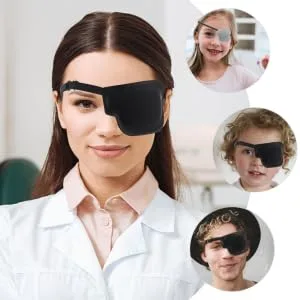 ORFOFE 6 Pcs Single Eye Mask Small Eye Protector Adjustable Eye Cover Lazy Eye Glasses Eye Patch Polyester - product information 2