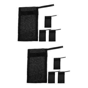 Didiseaon 8 Pcs Soap Foaming Pouch Soap Pouch Soap Net Black Nylon Fiber - product information 2