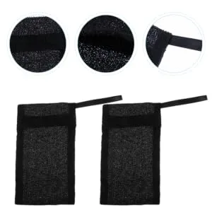 Didiseaon 8 Pcs Soap Foaming Pouch Soap Pouch Soap Net Black Nylon Fiber - product information 5