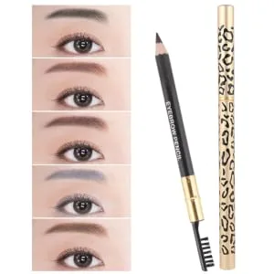 FOYTOKI 4 Pcs Long Lasting Eyebrow Pencils Eyebrow Pencil Dark Brown Black Eyebrow Pencil and Brush - product information 1