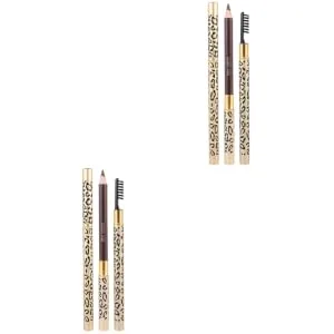 FOYTOKI 4 Pcs Long Lasting Eyebrow Pencils Eyebrow Pencil Dark Brown Black Eyebrow Pencil and Brush - product information 2