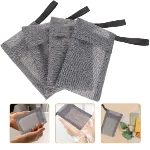 Didiseaon 16 Pcs Soap Bar Soap Pouch Foam Soap Bar Soap Soap Holders Grey Nylon Fiber - product information 4