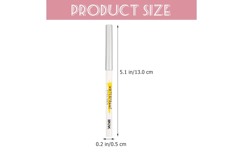 Outanaya 5pcs White Lying Silkworm Pen White Eye Pencil White Eye Shadow White Eyeliner Eye Makeup Tools Abs - product information 4