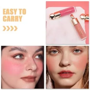 Gogogmee 2pcs Hydrating Blush Blouses for Cream Blush Face Blush Blusher Powder Radiant Finish Liquid - product information 2