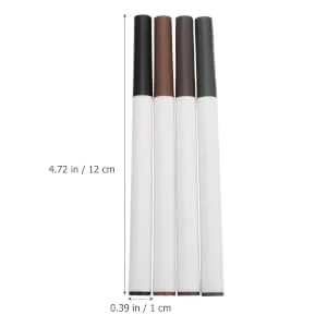 Outanaya 4pcs Four Forked Eyebrow Pencil Cosmetic Finger Holder Protector Eyebrow Pencil Dark Brown Abs - product information 5