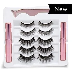 Arishine Magnetic Eyeliner and Lashes Kit, Magnetic Eyeliner for Magnetic Lashes Set, With Reusable Lashes 5 Pairs 8 Piece Set - product information 4