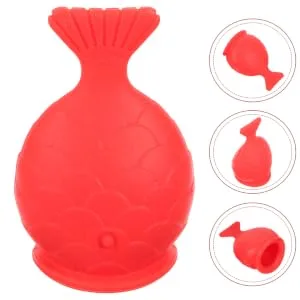 IWOWHERO 2pcs Silicone Fish Lip Filler Lip Plumper Tool Lips Enlarger Lip Enhancement Device Red - product information 1