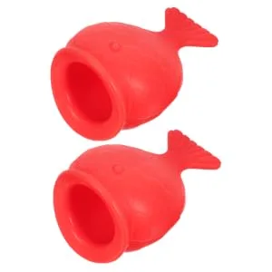 IWOWHERO 2pcs Silicone Fish Lip Filler Lip Plumper Tool Lips Enlarger Lip Enhancement Device Red - product information 3