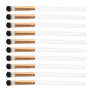 FOYTOKI 10pcs Precision Eyeshadow Brush Eye Shadow Makeup Brush Eye Makeup Kit Wooden Handle - product information 1