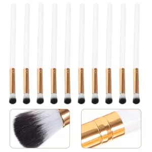FOYTOKI 10pcs Precision Eyeshadow Brush Eye Shadow Makeup Brush Eye Makeup Kit Wooden Handle - product information 6