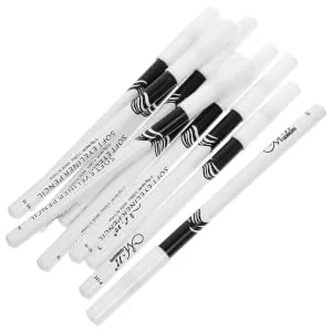 FOYTOKI 30 Pcs Lying Silkworm Eyeliner Eyelid Make up Pencil Professional Eyeliner Pencils White Wooden Pole - product information 6