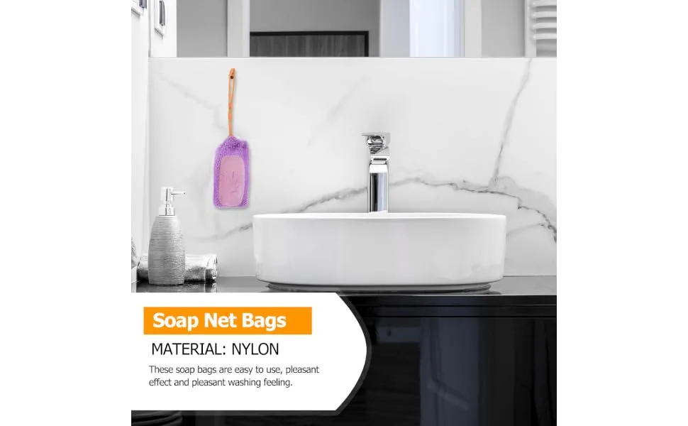 IWOWHERO 5pcs Lathering Soap Net Soap Sack Soap Pouch Foam Net Soap Net Foaming Nylon - product information 6