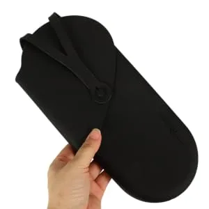 Gogogmee 2pcs Hanging Storage Pouch Hair Straightner Black Hair Rollers Storage Pouch 29.50X13.50X2.00CM Black - product information 2