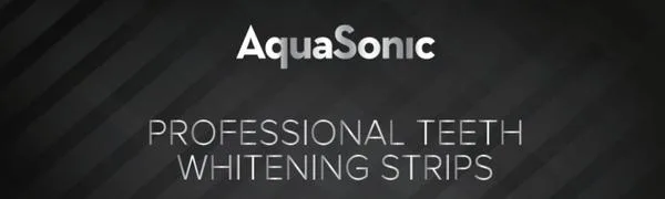 Aquasonic Teeth Whitening Strips - Dentist Quality - Easy Safe and Affordable Teeth Whitening - Fast Gentle Effective Whitening Strips for Teeth - Instant Results - Teeth whitening strips logo