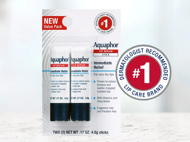 Aquaphor Lip Repair, Moisturizing Lip Balm Multipack (2 Repair sticks + 2 Repair & Protect SPF 30 sticks) - Aquaphor lip repair stick, 2 pack, dermatologist recommended lip care brand