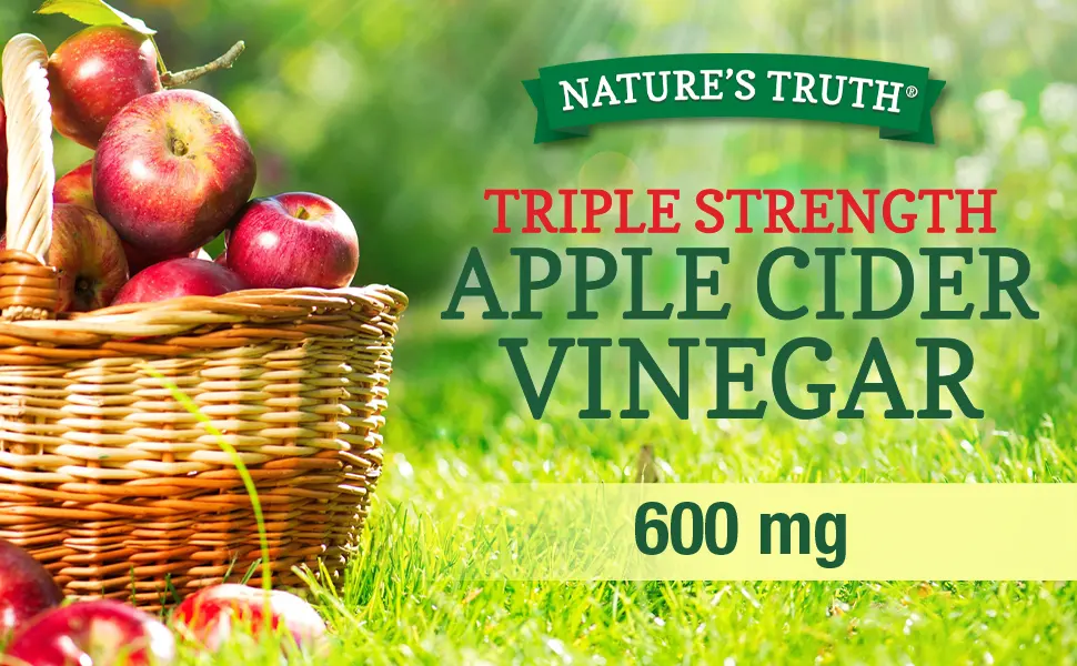 Apple Cider Vinegar Capsules | 1200mg | 200 Pills | Value Size | Vegetarian, Non-GMO, Gluten Free | by Nature's Truth - product information 1