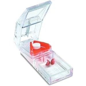 Apex Deluxe Pill Splitter - Pill Splitter With Retracting Blade Guard - For Cutting Small Pills or Large Pills , Tablets - Medication cutter