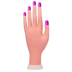 AORAEM Practice Hand for Acrylic Nails Kit Flexible Hand Model Left Bendable Mannequin Nail Training Hand for Nail Practice Beginners 1 Pcs(Left hand) - left hand