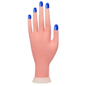 AORAEM Practice Hand for Acrylic Nails Kit Flexible Hand Model Left Bendable Mannequin Nail Training Hand for Nail Practice Beginners 1 Pcs(Left hand) - left hand