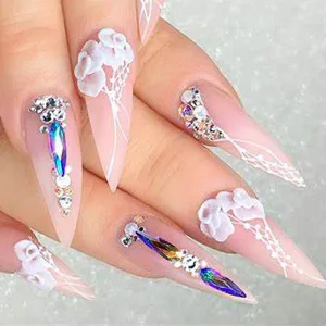 AORAEM Long Stiletto Sharp False Nails Clear Claw Full Cover Artificial Fake Nail Art Tip 500Pcs For Nail Salon,10 Sizes (Clear) - product information 7