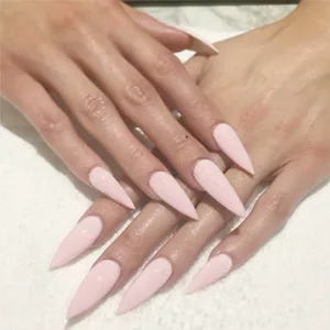 AORAEM Long Stiletto Sharp False Nails Clear Claw Full Cover Artificial Fake Nail Art Tip 500Pcs For Nail Salon,10 Sizes (Clear) - product information 8