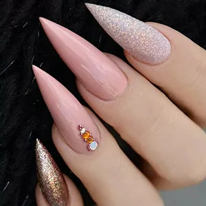 AORAEM Long Stiletto Sharp False Nails Clear Claw Full Cover Artificial Fake Nail Art Tip 500Pcs For Nail Salon,10 Sizes (Clear) - stiletto nail