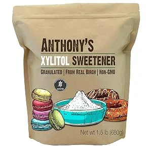 Anthony's Xylitol Sweetener, 1.5 lb, Made from Birch, Gluten Free, Keto Friendly, Non GMO Granulated 1.5 Pound - product information 2