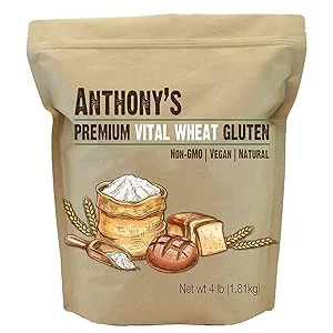Anthony's Vital Wheat Gluten, 4 lb, High in Protein, Vegan, Non GMO, Keto Friendly, Low Carb 4 Pound (Pack of 1) - product information 2