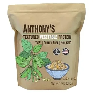 Anthony's Textured Vegetable Protein, TVP, 1.5 lb, Gluten Free, Vegan, Made in USA, Unflavored TVP 1.5 Pound - product information 2