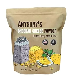 Anthony's Premium Cheddar Cheese Powder, 1 lb, Batch Tested and Verified Gluten Free, No Artificial Colors, Keto Friendly 1 Pound (Pack of 1) - product information 2