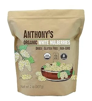 Anthony's Organic White Mulberries, 2 lb, Sun Dried, Gluten Free & Non GMO 2 Pound (Pack of 1) - product information 2