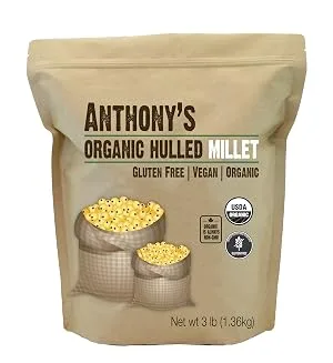 Anthony's Organic Hulled Millet, 3 lb, Gluten Free, Raw & Grown in USA 3 Pound (Pack of 1) - product information 2