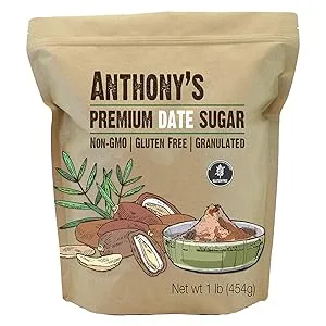 Anthony's Date Sugar, 1 lb, Gluten Free, Non GMO, Vegan, Granulated 1 Pound (Pack of 1) - product information 2