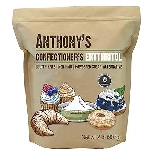 Anthony's Confectioner's Erythritol, 2 lb, Non GMO, Sweetener, Zero Calorie, Keto & Paleo Friendly 2 Pound (Pack of 1) - product information 2
