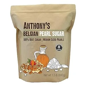 Anthony's Belgian Pearl Sugar, 1.5 lb, Batch Tested and Verified Gluten Free, Medium Sized Pearls 1.5 Pound (Pack of 1) - product information 2