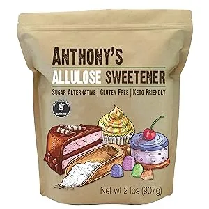 Anthony's Allulose Sweetener, 2 lb, Batch Tested Gluten Free, Keto Friendly Sugar Alternative, Zero Net Carb, Low Calorie 2 Pound (Pack of 1) - product information 2