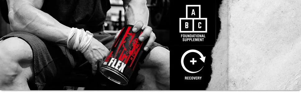 Animal Flex - Complete Joint Supplement Collagen Glucosamine Chondroitin Repair and Restore, Cherry 30 Scoops - Infographic Banner