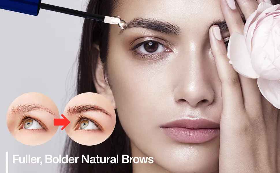 AngelicMisto Eyebrow Growth Serum Brow Enhancer for Full, Bold Eyebrows - Promotes Appearance in As Soon As 4 Weeks, Volume: 5ml, 6-Month Supply - For Fuller Bolder Brows